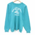 L★古着 フルーツオブザルーム 長袖 スウェット メンズ 90年代 90s Galena ラグラン クルーネック USA製 青緑 26mar09