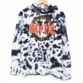 M★古着 長袖 ロック バンド スウェット パーカー メンズ AC/DC 白他 タイダイ 26mar10