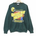 L★古着 長袖 スウェット メンズ 90年代 90s NFL グリーンベイペッカーズ クルーネック USA製 緑 アメフト スーパーボウル 26mar10