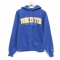 M★古着 チャンピオン champion 長袖 スウェット パーカー メンズ 00年代 00s WORCESTER クルーネック 薄紺 26mar07