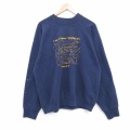 L★古着 フルーツオブザルーム 長袖 スウェット メンズ 90年代 90s Class ラグラン クルーネック USA製 紺 26mar13