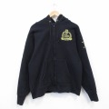 L★古着 キャンバー 長袖 フルジップ スウェット パーカー メンズ 90年代 90s チームスターズUSA製 黒【spe】 26mar13