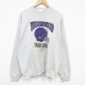 XL★古着 フルーツオブザルーム 長袖 スウェット メンズ 90年代 90s リトルホークス 大きいサイズ クルーネック USA製 薄グレー 霜降り 26mar12