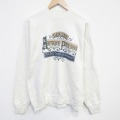 L★古着 フルーツオブザルーム 長袖 スウェット メンズ 90年代 90s アンティーク クルーネック USA製 薄ベージュ 26mar14