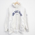 XL★古着 リー Lee 長袖 スウェット パーカー メンズ 90年代 90s ロングビーチ 大きいサイズ USA製 白 26mar14