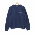 L★古着 ディスカス 長袖 スウェット メンズ 90年代 90s ジョンソン ラグラン クルーネック 紺 26apr01