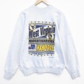 L★古着 オニータ ONEITA 長袖 スウェット メンズ 90年代 90s ウエストバージニア クルーネック USA製 薄グレー 霜降り 26mar17