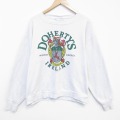 XL★古着 長袖 スウェット メンズ 80年代 80s アイルランド クルーネック USA製 白 26mar17