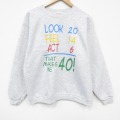 M★古着 ヘインズ 長袖 スウェット メンズ 90年代 90s LOOK クルーネック USA製 薄グレー 霜降り 26mar18