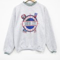 M★古着 長袖 スウェット メンズ 90年代 90s カンザスシティ ラグラン クルーネック 薄グレー他 霜降り 26mar18