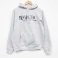 L★古着 ディスカス 長袖 スウェット パーカー メンズ 90年代 90s BENNINGTON ラグラン USA製 薄グレー 霜降り 26mar21