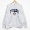 XL★古着 リー Lee 長袖 スウェット メンズ 90年代 90s OQUIGLEYS リバースタイプ クルーネック USA製 薄グレー 霜降り 26mar21