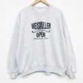 XL★古着 長袖 スウェット メンズ 90年代 90s ゴルフ 大きいサイズ クルーネック 薄グレー 霜降り 26mar21