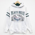 M★古着 長袖 スウェット パーカー メンズ 90年代 90s サウスダコタ USA製 薄グレー 霜降り 26mar21