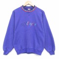 M★古着 長袖 スウェット メンズ 90年代 90s Killington 刺繍 クルーネック USA製 紫 26apr01