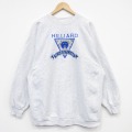 XL★古着 長袖 スウェット メンズ 90年代 90s レスリング リバースタイプ 大きいサイズ クルーネック USA製 薄グレー 霜降り【spe】 26apr01