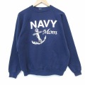 L★古着 ヘインズ 長袖 スウェット メンズ 90年代 90s ミリタリー ネイビー NAVY ラグラン クルーネック USA製 紺 26apr01