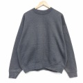 XL★古着 長袖 スウェット メンズ 90年代 90s 無地 大きいサイズ クルーネック USA製 濃グレー 霜降り 26apr04
