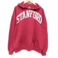 XL★古着 ラッセル 長袖 スウェット パーカー メンズ 00年代 00s スタンフォード 大きいサイズ USA製 赤 26apr07