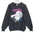 L★古着 フルーツオブザルーム 長袖 スウェット メンズ 90年代 90s オオカミ クルーネック USA製 黒【spe】 26apr06