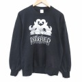 M★古着 ジャージーズ 長袖 スウェット メンズ 90年代 90s マサチューセッツ クルーネック USA製 黒 26apr06