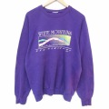 L★古着 長袖 スウェット メンズ 80年代 80s ニューハンプシャー ラグラン クルーネック 紫 26apr06