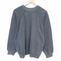 XL★古着 TULTEX 長袖 スウェット メンズ 80年代 80s 無地 ラグラン クルーネック USA製 濃グレー 霜降り 26apr06