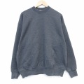 XL★古着 長袖 スウェット メンズ 00年代 00s 無地  クルーネック 濃グレー 霜降り 26apr07