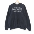 XL★古着 ヘインズ 長袖 スウェット メンズ 00年代 00s SATURDAYS 大きいサイズ クルーネック 黒 26apr07