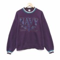 XL★古着 ジャージーズ 長袖 スウェット メンズ 90年代 90s ミリタリー ネイビー NAVY クルーネック USA製 紫 26apr07