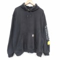 XL★古着 カーハート 長袖 スウェット パーカー メンズ 大きいサイズ 黒 26apr07