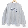 XL★古着 長袖 スウェット メンズ ペブルビーチ 刺繍 大きいサイズ クルーネック グレー 26apr07