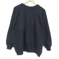 XL★古着 ヘインズ 長袖 スウェット メンズ 90年代 90s 無地 大きいサイズ ラグラン クルーネック USA製 黒 26apr07