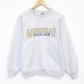 M★古着 長袖 スウェット メンズ 90年代 90s イーグルス クルーネック USA製 薄グレー 霜降り 26apr08
