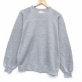 M★古着 ジャージーズ 長袖 スウェット メンズ 80年代 80s 無地 ラグラン クルーネック USA製 薄グレー 霜降り 26apr09