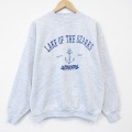 L★古着 TULTEX 長袖 スウェット メンズ 90年代 90s イカリ クルーネック 薄グレー 霜降り 26apr21