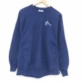 XL★古着 リー Lee 長袖 スウェット メンズ 90年代 90s チームアワード リバースタイプ クルーネック USA製 紺 26apr11