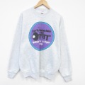 XL★古着 フルーツオブザルーム 長袖 スウェット メンズ 90年代 90s キー クルーネック 薄グレー 霜降り 26apr11