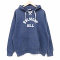 XL★古着 長袖 スウェット パーカー メンズ 00年代 00s BELMONT 大きいサイズ USA製 紺 26apr17