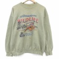 L★古着 TULTEX 長袖 スウェット メンズ 90年代 90s キジ クルーネック 薄緑 26apr22