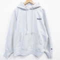XL★古着 長袖 チャンピオン Champion リバースウィーブ  パーカー メンズ 00年代 00s ミッドウエスト 薄グレー 霜降り【spe】 26apr22