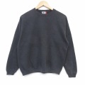 M★古着 アリゾナジーンズ 長袖 スウェット メンズ 90年代 90s 無地  クルーネック USA製 黒 26apr22