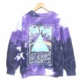 M★古着 長袖 ロック バンド スウェット メンズ ピンクフロイド クルーネック 紫他 タイダイ【spe】 26apr23