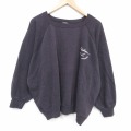 XL★古着 長袖 スウェット メンズ 80年代 80s ファルコン 大きいサイズ ラグラン クルーネック 黒 26apr24