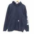 XL★古着 カーハート 長袖 スウェット パーカー メンズ 紺【spe】 26apr24
