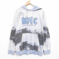AC/DC 長袖パーカー タイダイ ネイビー XL | 古着