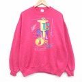 ジャージーズ 90s 長袖スウェット ジーザス ピンク XL | 古着