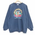 XL★古着 ヘインズ 長袖 スウェット メンズ 00年代 00s ミネソタ 大きいサイズ クルーネック 紺 26apr28
