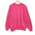 XL★古着 TULTEX 長袖 スウェット メンズ 90年代 90s 無地 ラグラン クルーネック USA製 濃ピンク 26apr28