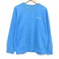 チャンピオン 90s 長袖スウェット ワンポイントロゴ ライトブルー L | 古着